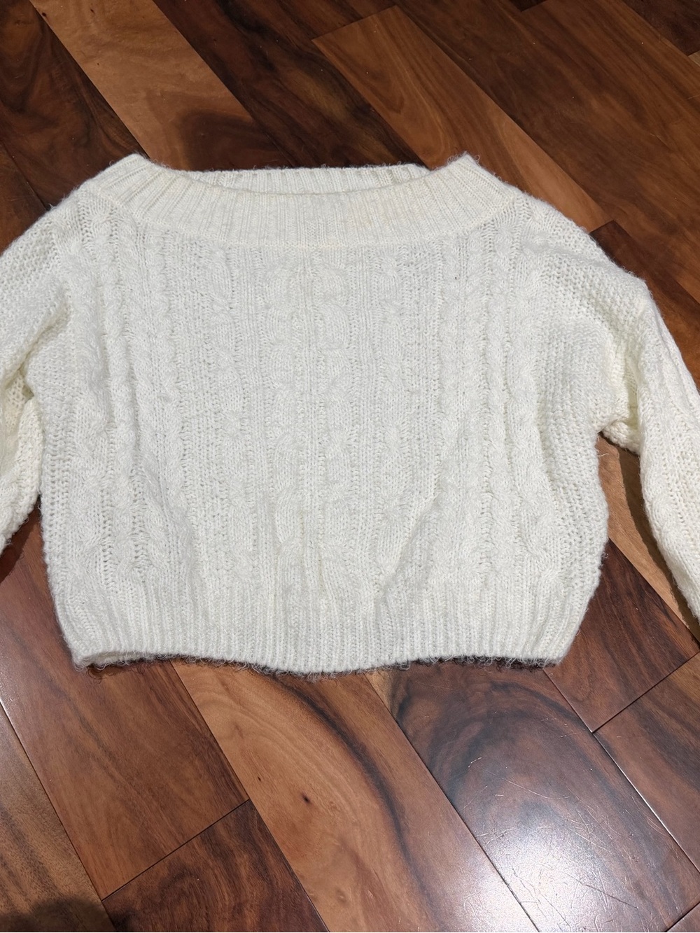 Cozy Cream Cable-Knit Women's Sweater